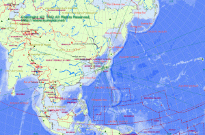 大阪中心の方位地図・広域図